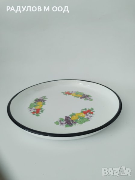 Тава емайл бяла ниска 30 см , снимка 1