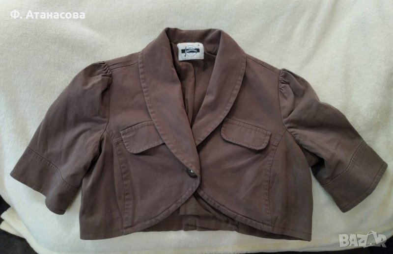 ПОДАРЯВАМ Кафяво болеро / късо сако Страдивариус Stradivarius, размер С-М , снимка 1