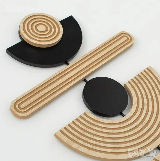 Дървена декорация за стена, 70 см, снимка 1