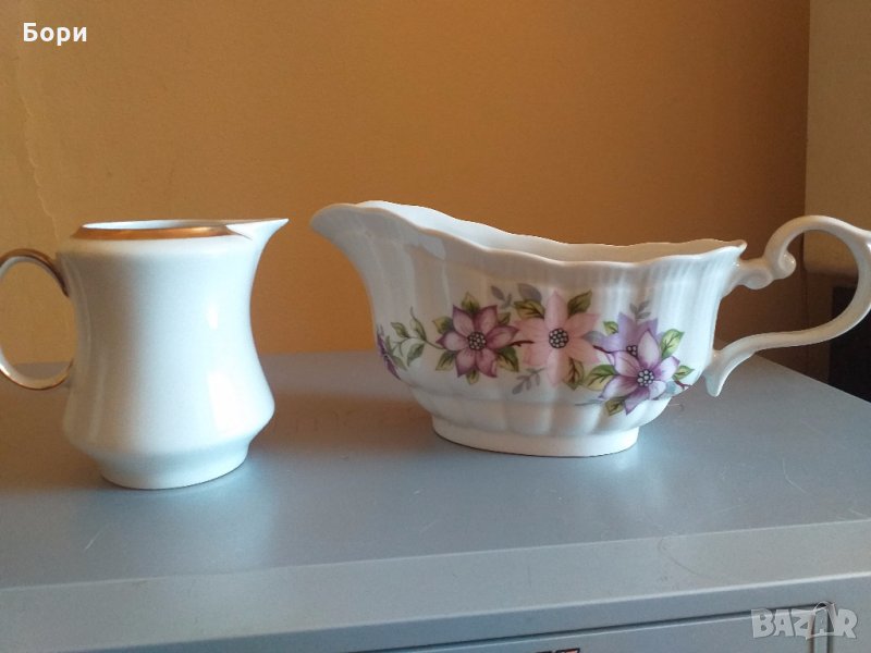 Баварски порцелан голяма сосиера и каничка, снимка 1