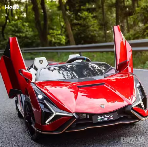 Акумулаторен Двуместна КОЛА Lamborghini SIAN 4X4 24V батерия,MP4, снимка 1