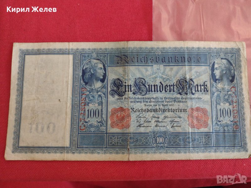 Райх банкнота 100 марки 1910г. Германия рядка за колекционери 28291, снимка 1