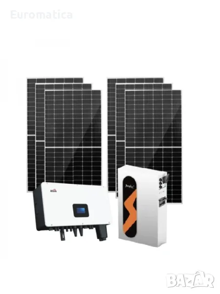 Автономна соларна система 10 kW + инвертор Afore 10 kw + 5.12 kwh литиева батерия - Монофазна, снимка 1