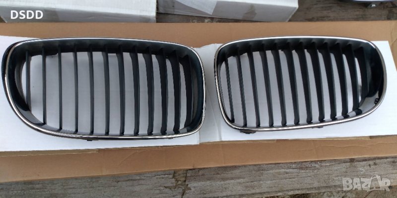 Предни решетки / бъбреци за BMW 1 E87 LCI E81 E82 E88 хром/черно, снимка 1