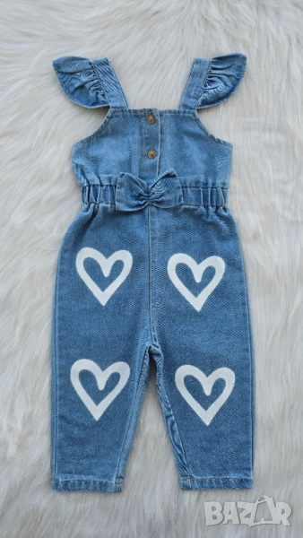 Детски дънков гащеризон 9-12 месеца , снимка 1