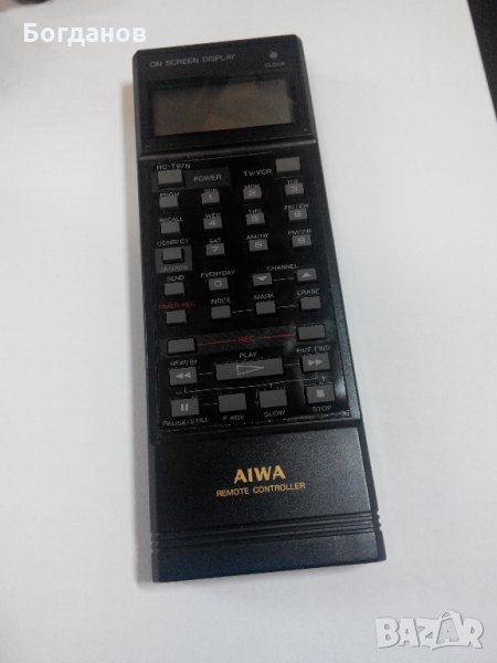 AIWA RC-T97N ON SCREEN DISPLAY REMOTE CONTROLLER MADE IN JAPAN ЧИСТО НОВО ДИСТАНЦИОННО с ДИСПЛЕЙ, снимка 1