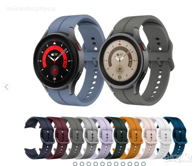 Силиконова Каишка за Samsung Watch5 Pro / Watch4 Active 2 40 44 GT3 42, снимка 1