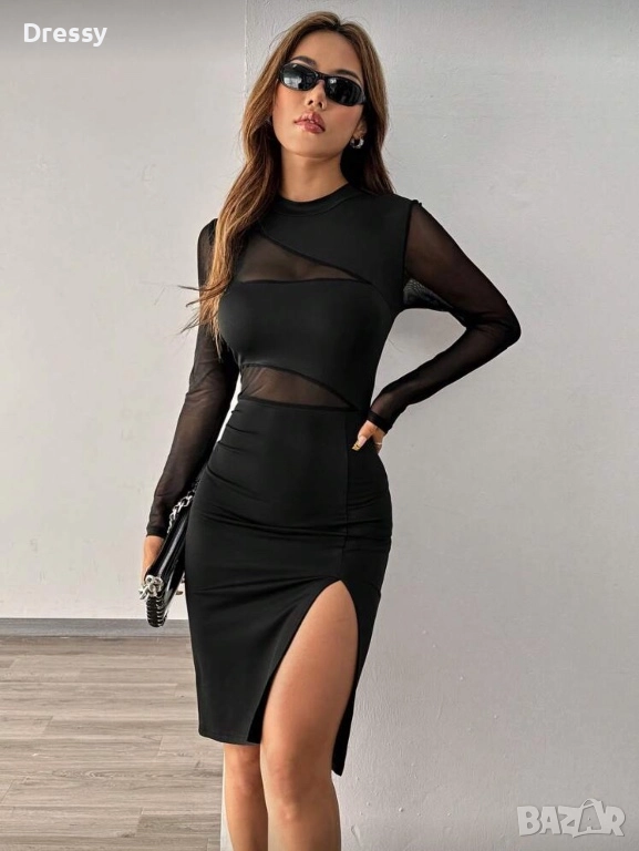 Елегантна черна рокля, снимка 1
