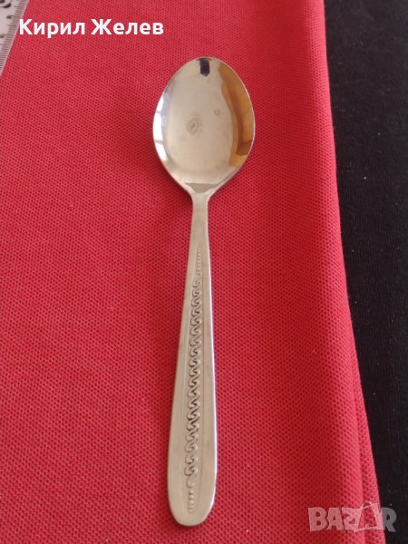 Стара лъжичка за сладолед десерти красива орнаментика с печат OZTEK ROSTFREI 18/10 за КОЛЕКЦИЯ 31647, снимка 1