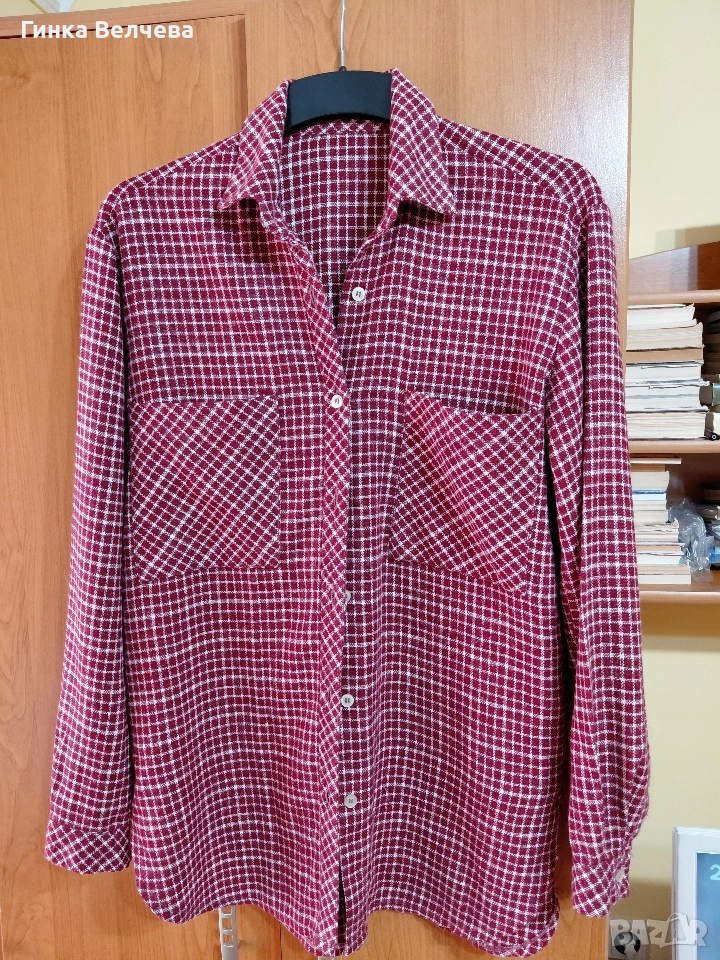 Дамска карирана риза, снимка 1