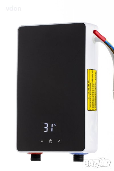 Електрически водонагревател - проточен бойлер за кухня и баня с душ в комплекта, снимка 1