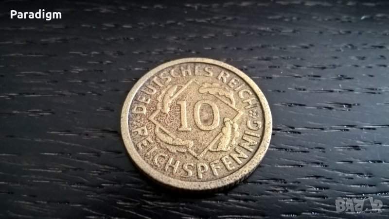 Райх монета - 10 пфенига | 1925г.; серия G, снимка 1