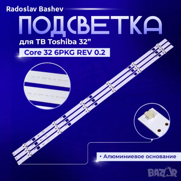 Диодни ленти комплект 3 бр Core 32" 6PKG Rev 0.2, снимка 1