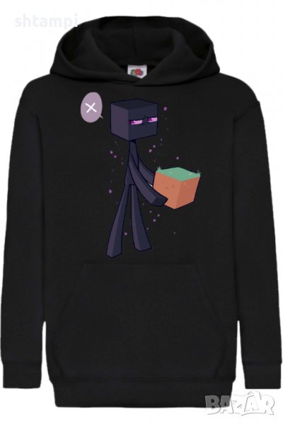 Детски Суитчър/Суитшърт Minecraft Enderman 3,Minecraft,Игра,Подарък,Изненада,Забавление,Рожден Ден, снимка 1