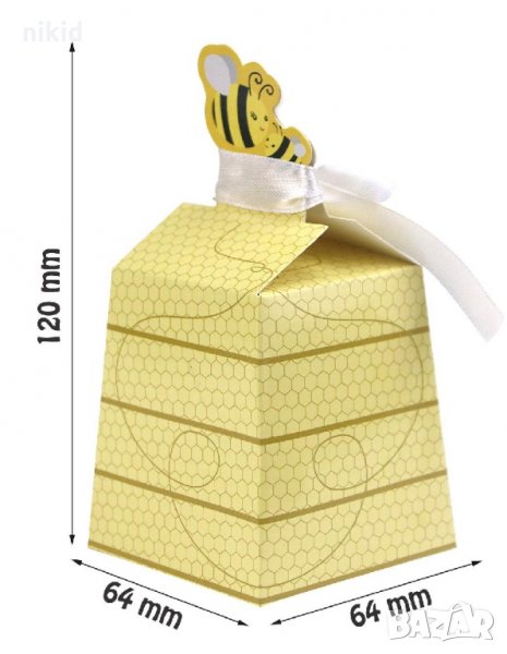 Пчела ПЧЕЛИ картонена кутия кутии за лакомства подаръци рожден ден парти картонени кутийки, снимка 1