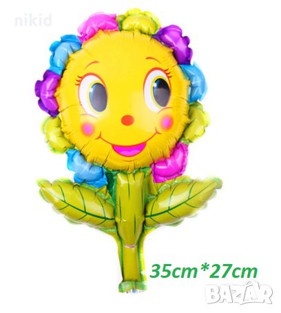 Весело цвете фолио фолиев балон хелий и въздух парти рожден ден, снимка 1