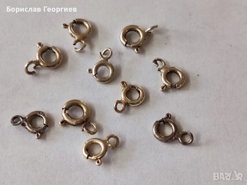 Сребърни закопчалки 10 броя, снимка 1
