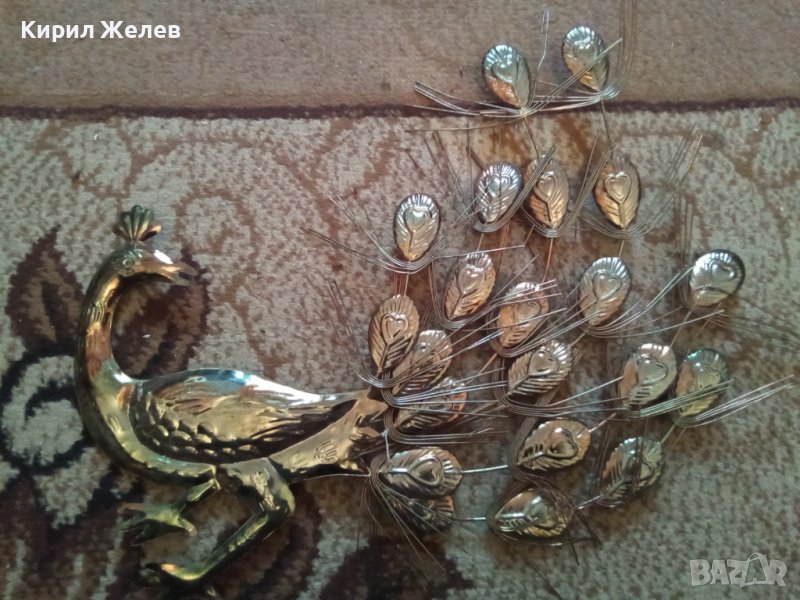 Сувенир паун красив метален 41560, снимка 1