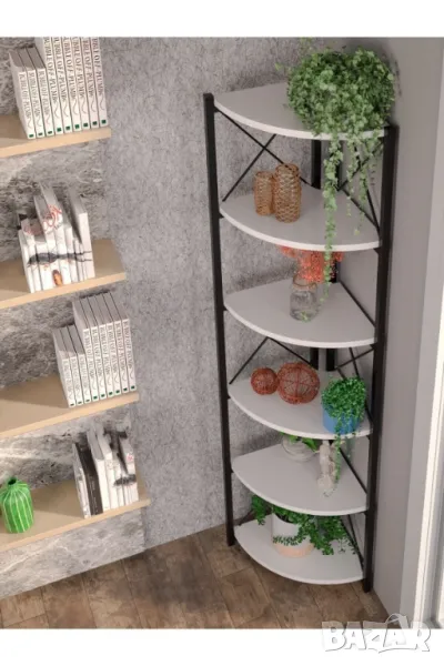 Ъглова етажерка- два цвята, снимка 1