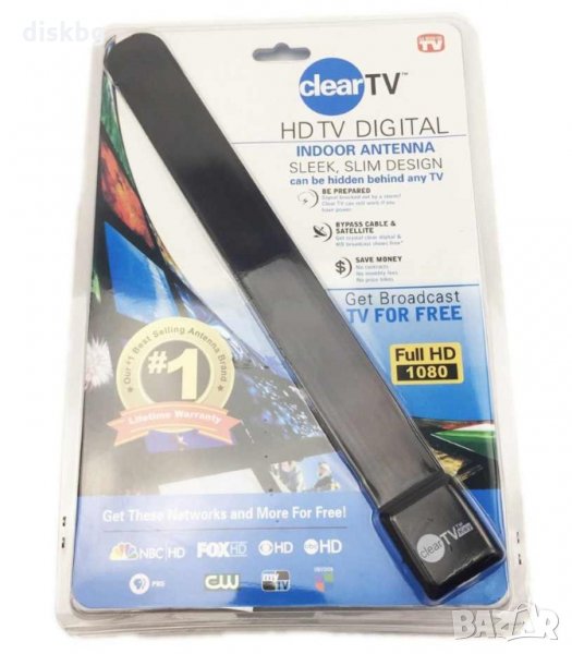 Нова антена за Цифрова DVB-T и Аналогова Телевизия ANT, Вътрешна, снимка 1