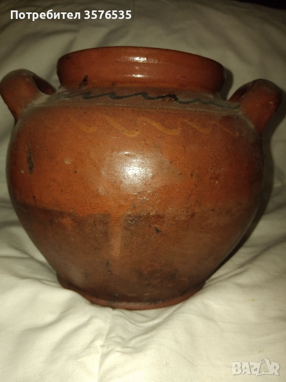 Продавам глинено гърне с дръжки, снимка 1