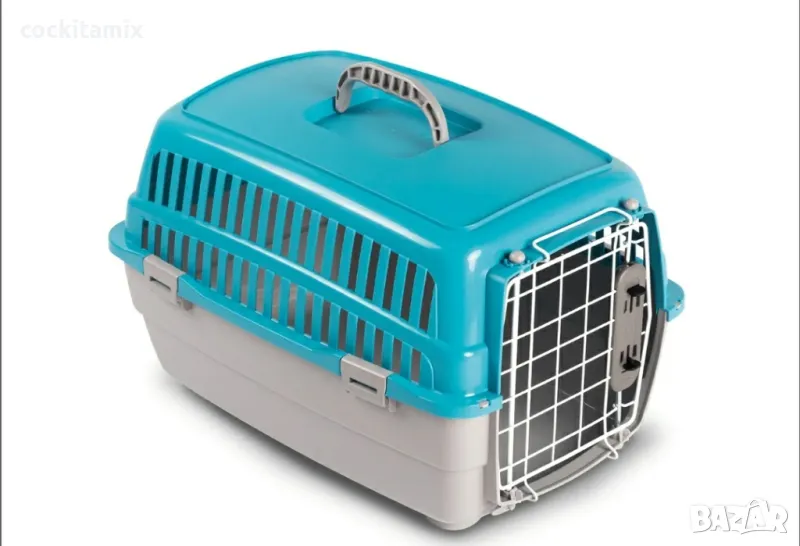 Транспортна клетка VOYAGER IATA размер М син - 54 / 35 / 34см, снимка 1