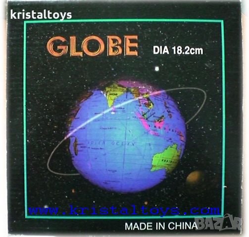 Глобус с политическа карта на света 18.2 см., снимка 1
