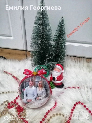 Коледни топки със снимки ♥️ , снимка 9 - Коледни подаръци - 52591566
