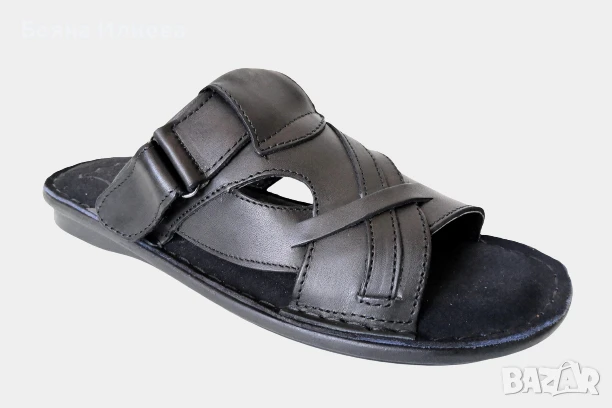 Габровски от ЕСТЕСТВЕНА кожа мъжки чехли / сандали (код 109) - 44лв
