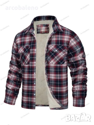 Мъжко удебелено яке от кадифе с дълги ръкави и пачуърк, 6цвята, снимка 3 - Якета - 43840229