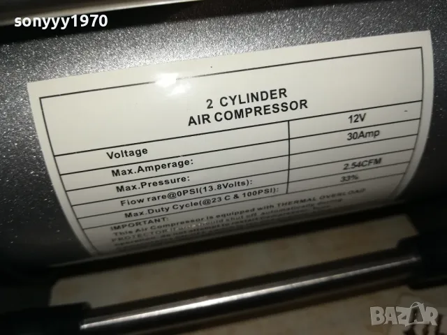 12V КОМПРЕСОР ЗА ВЪЗДУХ ДВУЦИЛИНДРОВ НОВ 1312241604, снимка 11 - Аксесоари и консумативи - 48335783