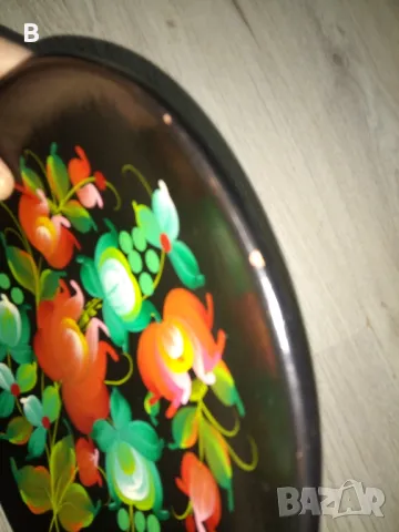 Дървена чиния за окачване на стена СССР, снимка 3 - Декорация за дома - 49250926