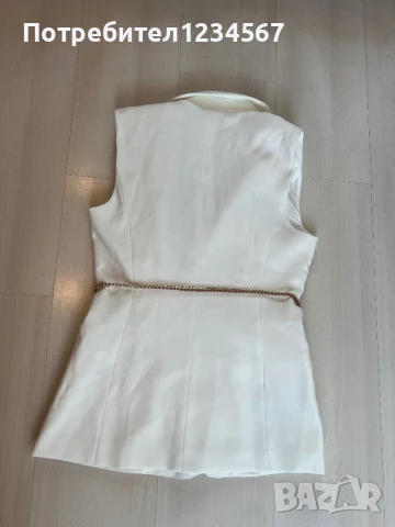 НОВ елегантен бял елек✨, снимка 3 - Елеци - 51361525