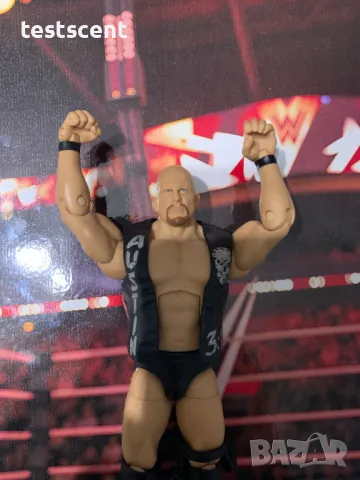 Екшън фигура WWE Stone Cold Steve Austin Ледения Стив Остин Mattel Elite figure играчка WWF WCW, снимка 6 - Други - 48438531