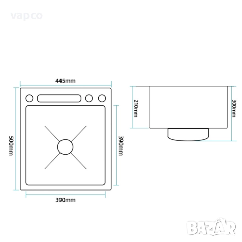 Ултразвкукова мултифункционална кухненска мивка 45см, снимка 5 - Мивки - 52195249