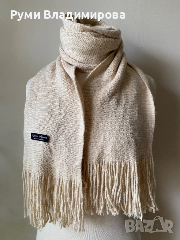 Бежов шал от Alpaca, снимка 2 - Шалове - 53455219