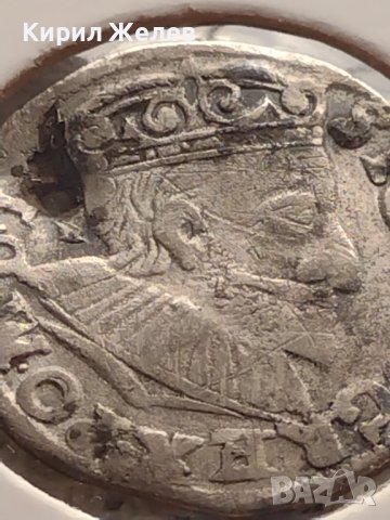 Сребърна монета 3 гроша 1592г. Сигизмунд трети ПОЛША 13709, снимка 5 - Нумизматика и бонистика - 43000901