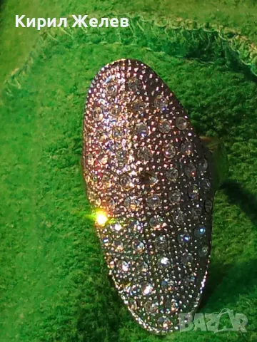 ШАРМАНТЕН ФЕШЪН АРТ ПРЪСТЕН с МНОГО ИСКРЯЩИ КРИСТАЛИ 45686, снимка 9 - Пръстени - 47123155