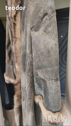 Дълго палто от естествена кожа, снимка 4 - Палта, манта - 53432436