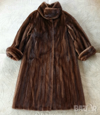 Saga Mink дълго палто норка визон L, снимка 4 - Палта, манта - 52410780