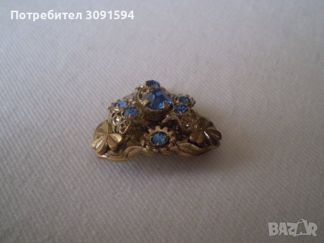 Стара брошка филигран и позлата, снимка 8 - Антикварни и старинни предмети - 37846508
