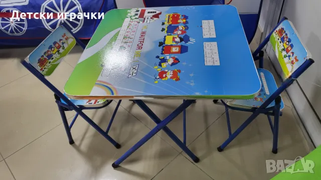 Детска сгъваема маса с два стола комплект , снимка 4 - Други - 49147037