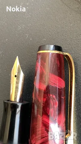 Винтидж немска писалка PROVITAR 14K – златно перо, бутонен пълнител, снимка 3 - Ученически пособия, канцеларски материали - 50365279