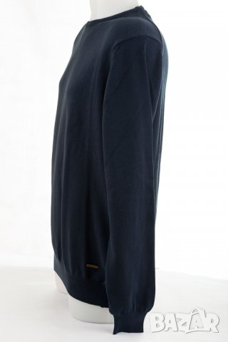 Памучен мъжки пуловер в тъмносиньо марка Jimmy Sanders - XL, снимка 4 - Блузи с дълъг ръкав и пуловери - 27248910