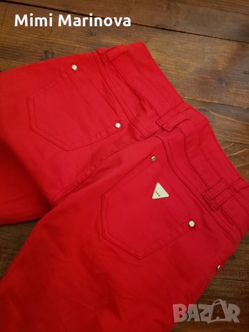 Червен дънков панталон, снимка 3 - Дънки - 34691803