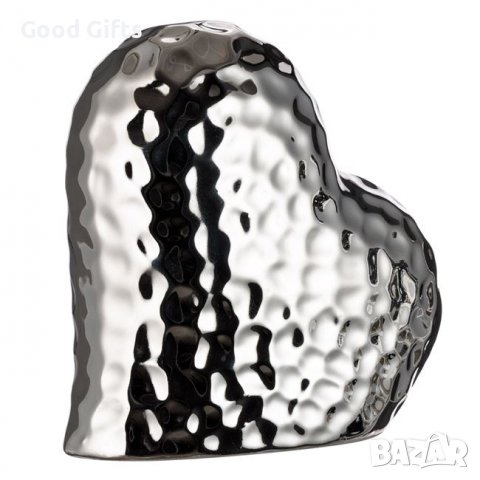 Керамично Сърце със сребърен релефен дизайн , Подарък за Св. Валентин, снимка 2 - Други - 39211381