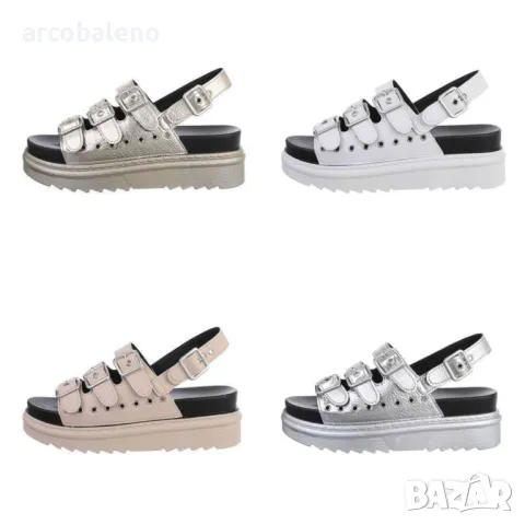 Дамски сандали на клин, 4цвята 