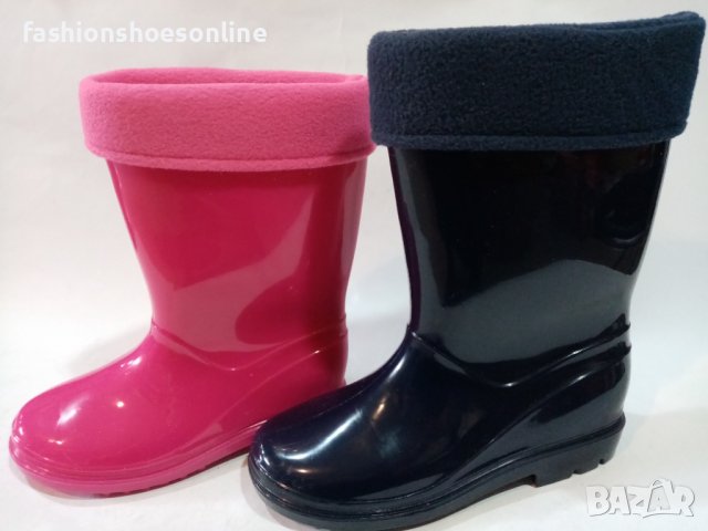 Детски силиконови непромукаеми ботуши с топла вата. , снимка 8 - Детски боти и ботуши - 40278840