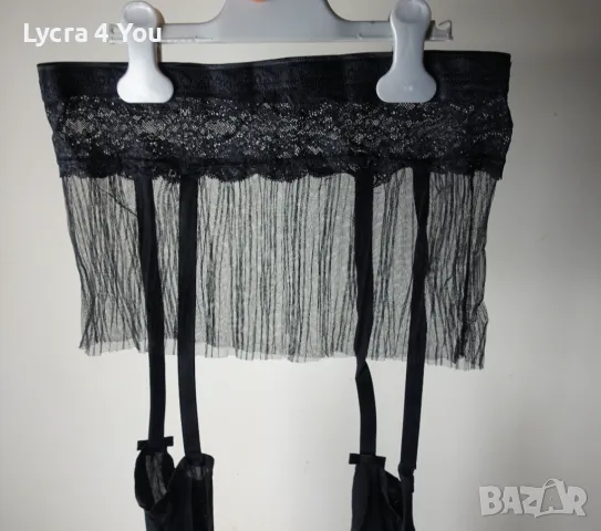 Calzedonia Special Edition L луксозни дамски чорапи с вградени жартиери и колан с мини пола, снимка 13 - Бельо - 49215135