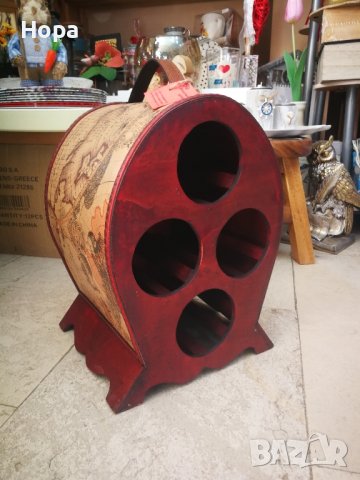 Поставка от дърво за 4 бутилки вино. Последен 1 брой. , снимка 7 - Декорация за дома - 39806595